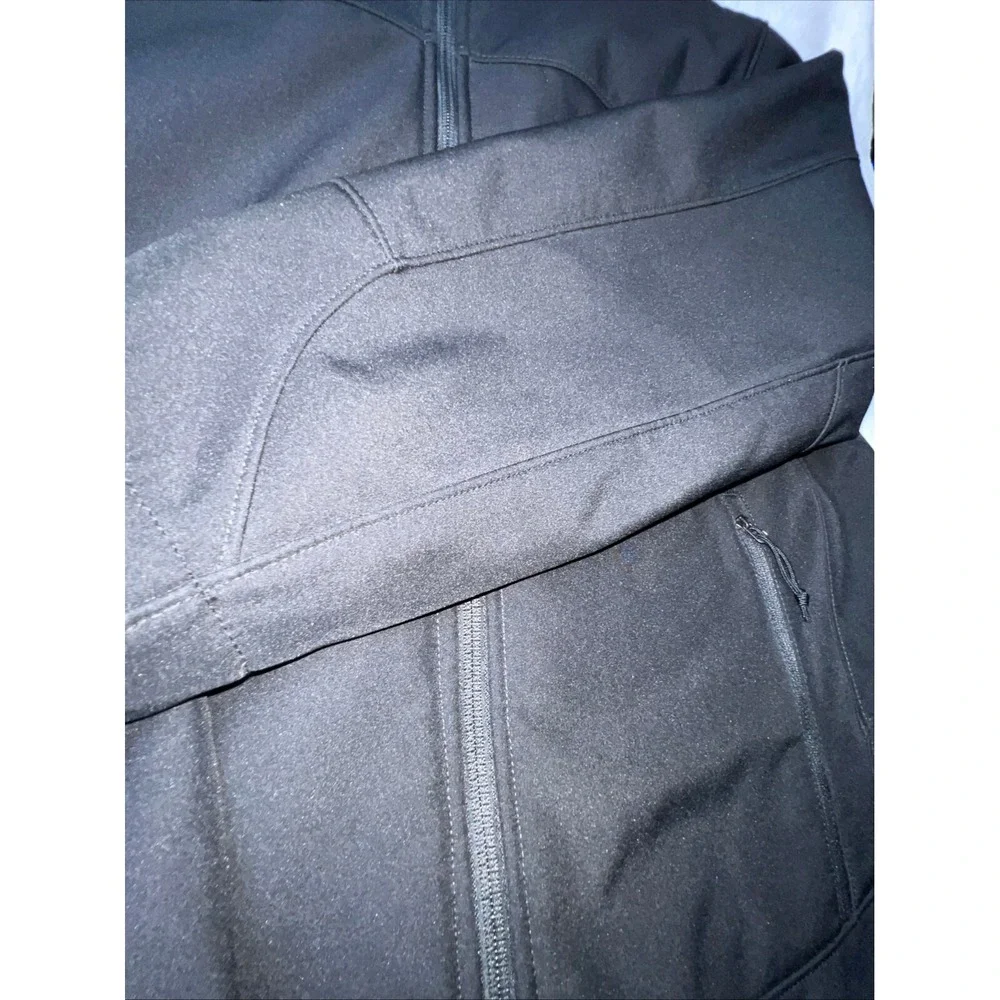 The North Face Jacket Mens M Black Lined Zip Pockets Mock Neck Fleece lining Out